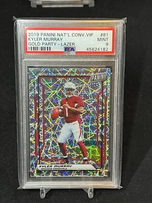 2019 Panini National VIP Kyler Murray Gold Party Lazer Prizm RC PSA 9 Rookie - Image 1 of 2
