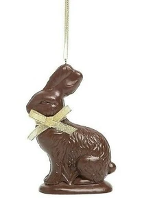 Primavera Pascua Chocolate Conejo Adorno 5.9" con Cinta - Imagen 1 de 2