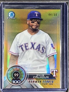 Calhoun, Willie - 2018 Bowman Chrome - Gold - Top 100 - 44/50 - Picture 1 of 1