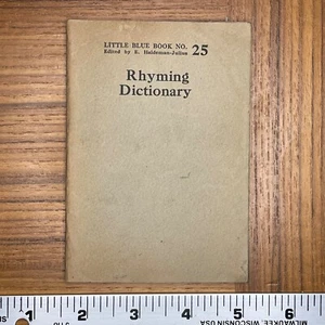 Vintage 1924 Little Blue Book #25 Rhyming Dictionary - Picture 1 of 5