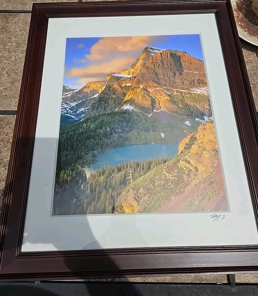 Foto assinada por Rodney Lough Jr Just Woods Glacier National Park 15 X 12 reimpressão? - Imagem 1 de 4