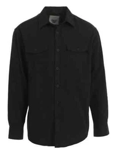 Men's Cotton Flannel Western Shirt Blazer Snap Button Collared Solid LS-92FS - Picture 1 of 9