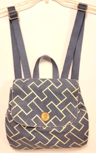 Tommy Hilfiger Womens Backpack Purse (Blue/White) - Picture 1 of 11