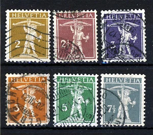SWITZERLAND 1910 Cord Behind Crossbow Group SG 263 to SG 294 VFU - Picture 1 of 1