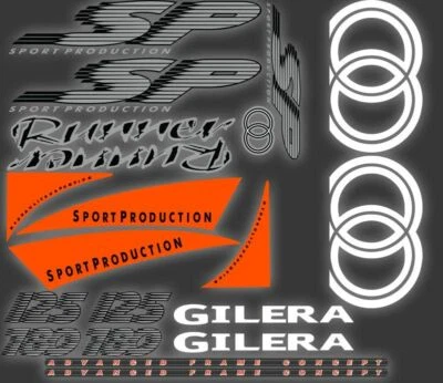 PRINTXTREME LTD Gilera Runner SP Stickers Decalcomanie, ADESIVO FLUORESCENTE ARANCIONE ETICHETTA