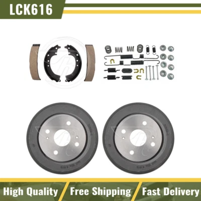 Fits 1980-1983 Toyota Corolla Rear Brake Drums & Brake Shoes Hardware Spring Kit - Image 1 of 4