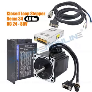 Motore passo-passo 1 asse 4,3 Nm (608,93 oz.in) Nema 34 circuito chiuso e servo driver CL86T - Foto 1 di 6