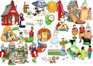 Figuras de fieltro de ganso madre para cuentos de franela rimas infantiles 13 rimas - Imagen 1 de 1