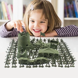 100PCs Army Men Action Figures Toy Set Soldier Action Figures Military Toys - Picture 1 of 15