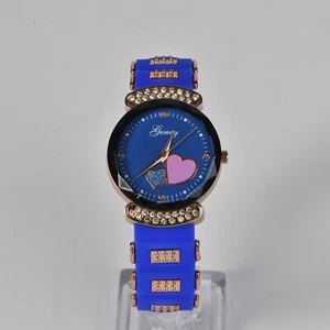 Girls Wristwatches Cute Heart Decor Quartz Analog Kids Silicone Casual Watch - Picture 1 of 10
