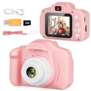 Kids Camera Toys for 3 4 5 6 7 8 9 Year Old Boys Girls HD Digital Video SD Card - Picture 1 of 7