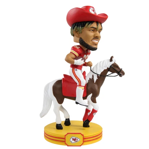 Tyrann Mathieu Kansas City Chiefs Riding Warpaint Horse Bobblehead NFL Cover