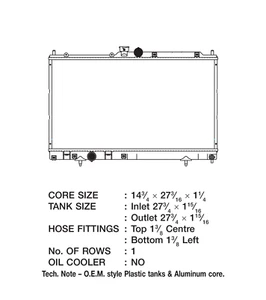 CSF Radiator 1 Row Plastic Tank Aluminum Core For Mitsubishi Lancer 3127 - Picture 1 of 3