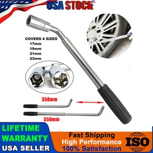 Lug Wrench Standard Sockets Telescoping Extendable Car Tire Wheel Nut Tool - Bild 1 von 10