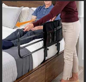 Stander EZ Adjust Bettgitter, verstellbar Seniorenbettgitter/Betthilfe Haltegriff SCHWARZ - Bild 1 von 5