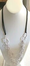 New Women's Link Triple Layer Silver Necklace by The Sak with $69 Tag
