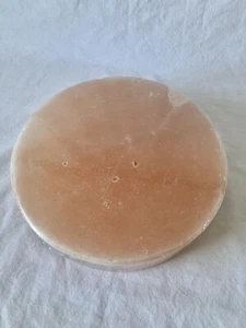 HIMALAYAN SALT BLOCK ROUND 9”x2” Kitchen Slab 10 LBS Pink Stone Sealed - Picture 1 of 6