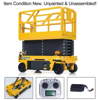 1:14 RC Hydraulic Scissor Lift Platform Kit Aerial Work Truck Industrial Model - Image 1 of 4
