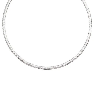 Collar Omega Reversible 4mm Rodio de Ley sobre Plata Sin Deslustre Foto 1 de 2