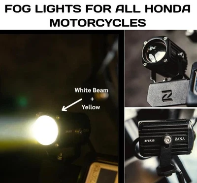 FOG LIGHTS ZFL R25 FIT FOR ALL HONDA MOTORCYCLES Foto 1 de 4