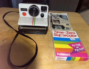 Vintage One Step Polaroid Land Sofortbildkamera, ungetestet. Blitz & Film - Bild 1 von 7