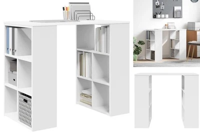 Weißer Eckschreibtisch Weiß MDF Medium Stauraum - Bild 1 von 4