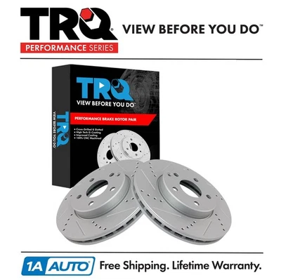 Conjunto de rotores de freio dianteiro TRQ para 2003-2009 Mercedes-Benz E320 2006-2009 E350 - Imagem 1 de 4
