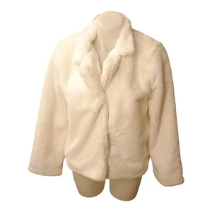 Children's Place Faux Fur White Snap Girls Jacket Size XXL 16 New No Tags - Picture 1 of 10
