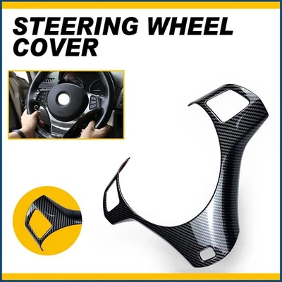 ABS Carbon Fiber Steering Wheel Trim Cover Frame For BMW M 3 E90 E91 E92 E93 05 - Image 1 of 4