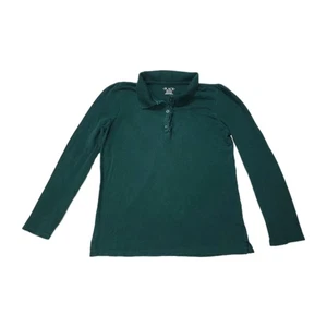 Polo The Children Place Big Girl Uniforme Ruffle Morbida Elasticizzata Piqué VERDE - Foto 1 di 8