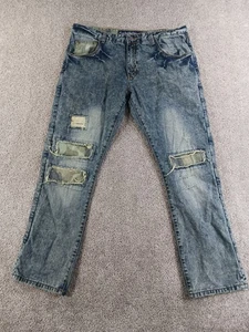 The Heritage America 76 30x34 Herren Denim Jeans Blau Distressed Baumwolle - Bild 1 von 15