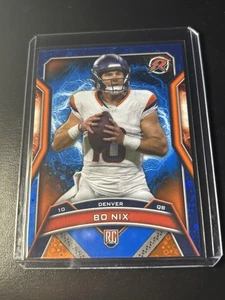 Bo Nix 2024 Topps Resurgence Blue and Orange Spark Rookie RC Broncos  - Bild 1 von 2