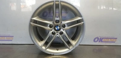 07 BMW Z4 E85 M ROADSTER 18X9 DOUBLE PEAKED 5 SPOKE WHEEL RIM SILVER - Image 1 of 4
