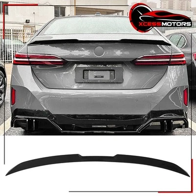 Fits 24-25 BMW G60 5 Series& I5& G90 M5 Sedan V Style Trunk Wing Gloss Black ABS - Изображение 1 из 4