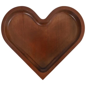  Solid Wood Love Candy Plate Heart Shaped Plates Bowl Charcuterie Board - Picture 1 of 12