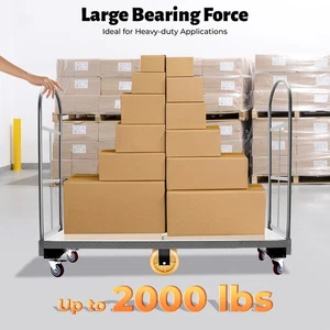 U-Boat Cart with Removable Handles, 2000lbs Capacity U-Boat Platform Truck Dolly - Picture 1 of 18