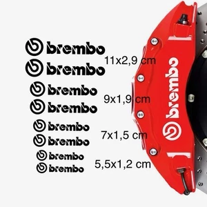 8 x Brembo Bremssattel Sticker Aufkleber hitzebeständig - weiß - Bild 1 von 2