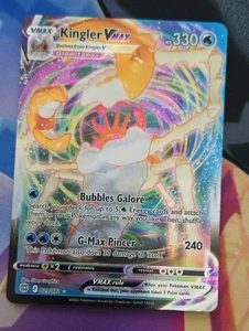 Juego de cartas coleccionables Pokémon Kingler VMAX 029/172 Swsh09: Brilliant Stars Holo casi nuevo - GM - Imagen 1 de 2