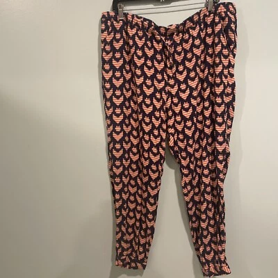 Женские синие/красные и розовые штаны для бега Tommy Hilfiger/2 кармана размер большой - Изображение 1 из 4