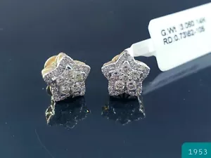 Diamond Stud Earrings Natural Diamonds 14k Gold Rose Gold Fine Jewelry - Picture 1 of 3