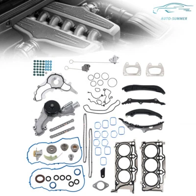 Head Gasket Set Timing Chain Kit Water Pump For 2011-2015 Dodge Durango Journey - Image 1 of 4