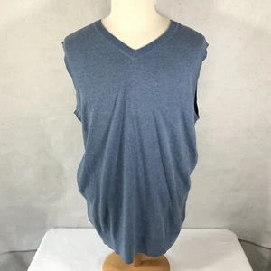Foundry Supply Co Sweater Vest Men's XLT Blue Heather Sleeveless New - Picture 1 of 7