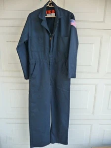 Red Kap Men's Size 40 Reg Work Utility Coveralls Overalls Jumpsuit - Navy Blue - Picture 1 of 10