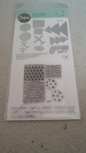 Sizzix Framelits mit Briefmarken Set - 665332 groovige Weihnachten (12 stirbt, 5 Briefmarken)   - Bild 1 von 2
