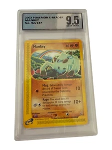 Pokemon Karten 2002 Mankey E-Reader 9,5 Gem Mint BDG Graded Aquapolis - Bild 1 von 2