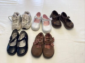Lot 5 Baby Girl Shoes Size 6 - 6 1/2 Age 2y- 3y Mary Jane’s Dress Sandal Nike - Picture 1 of 6