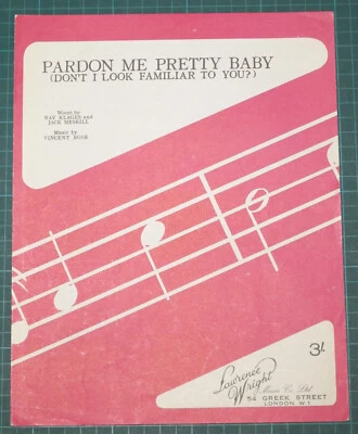 Pardon Me Pretty Baby (Don't I Look Familiar To You?) - Klages, Meskill & Rose - Image 1 of 3