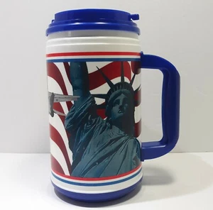  American Eagle Statue of Liberty USA Flag  Insulated 32 oz Mug  Whiley - Picture 1 of 14
