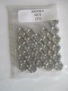 AN320-5 Castellated Nut 5/16-24 Steel Castle Nut - Lot of 25 - Picture 1 of 3