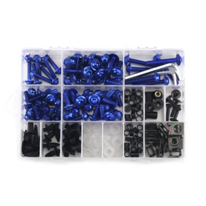 Motorcycle Sportbike Fairing Body Kit Bolts Fastener Clips Screws Blue - Picture 1 of 2